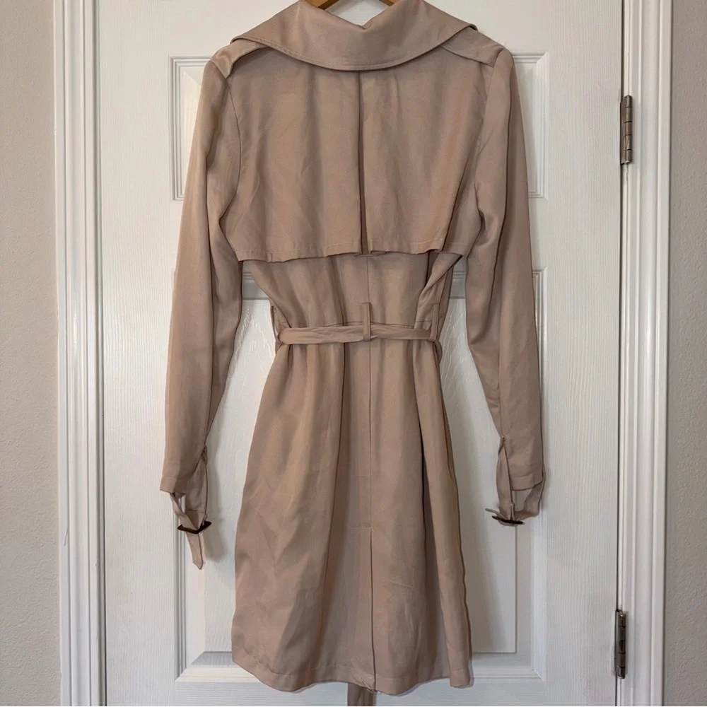 BB Dakota Rocco Wrap Trench Coat Bone